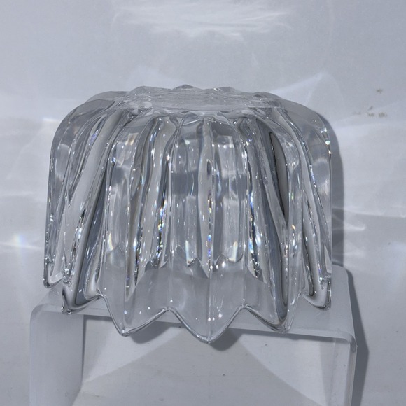Vintage ORREFORS Fluted Crystal Glass Bowl "Fleur" Signed 1980's Sweden Heavy - Picture 6 of 9